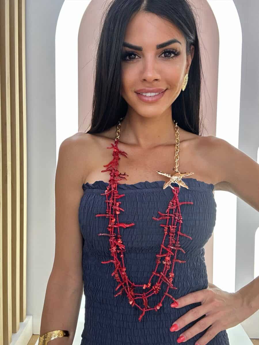 Collar Coral Rojo