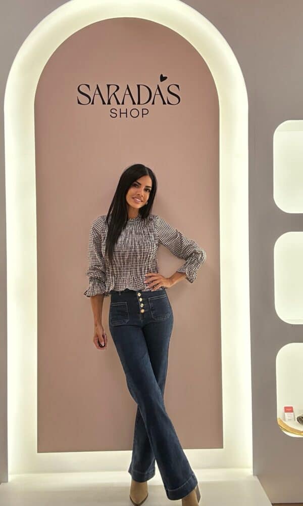 Denim Botones Azul