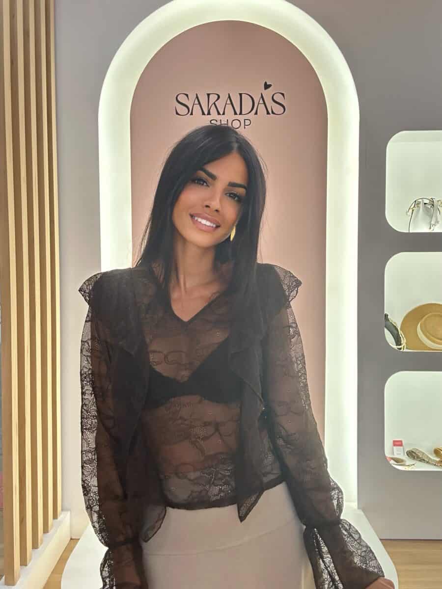 Blusa Encaje Chocolate