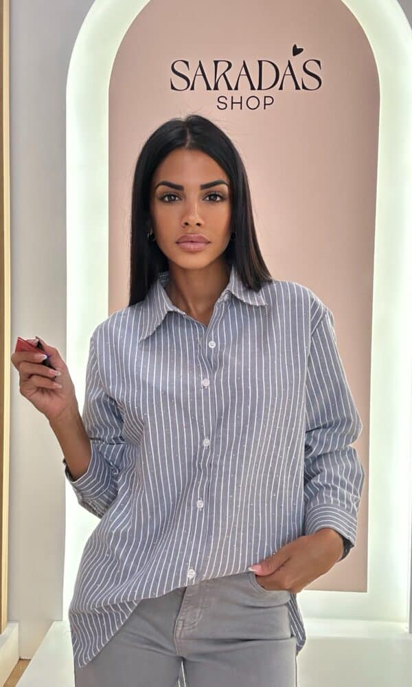 Camisa Rayas Strass