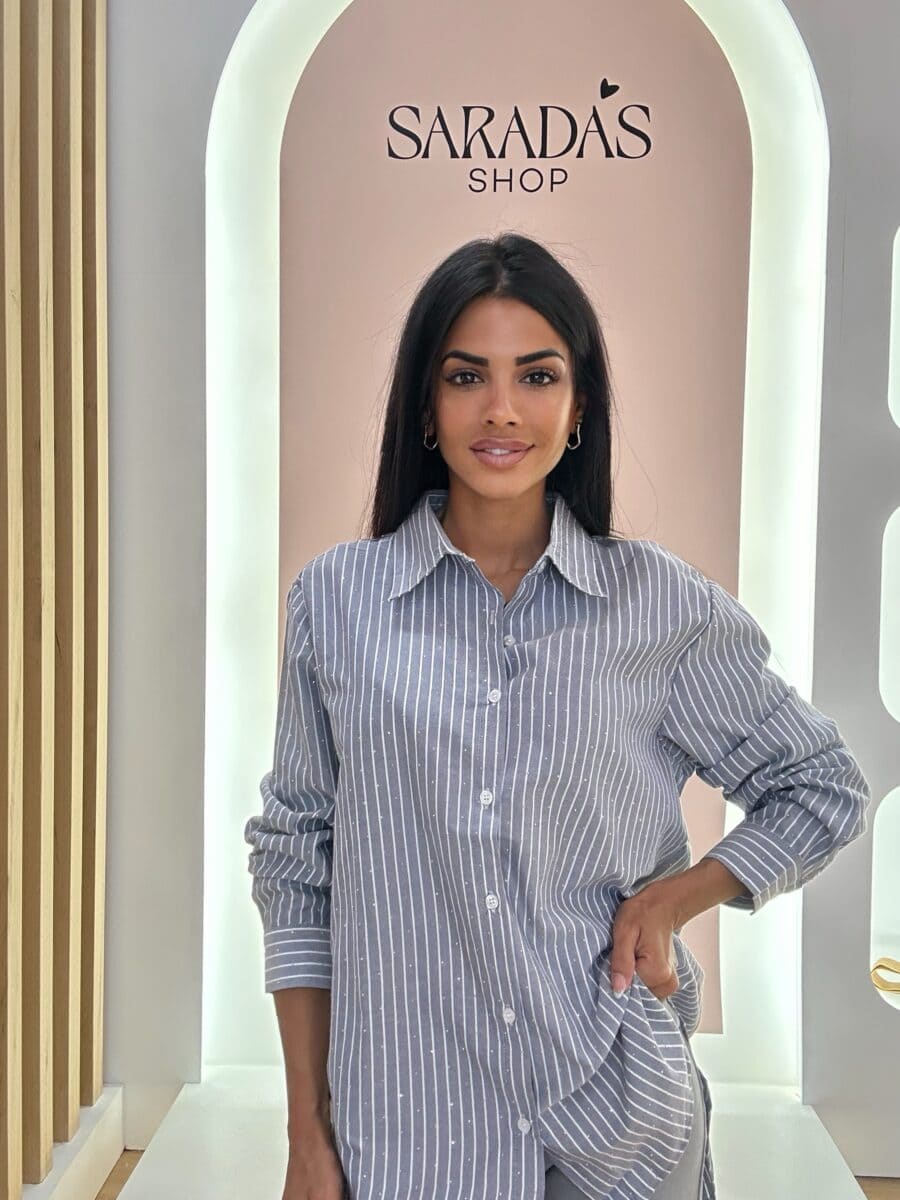 Camisa Rayas Strass - Imagen 3