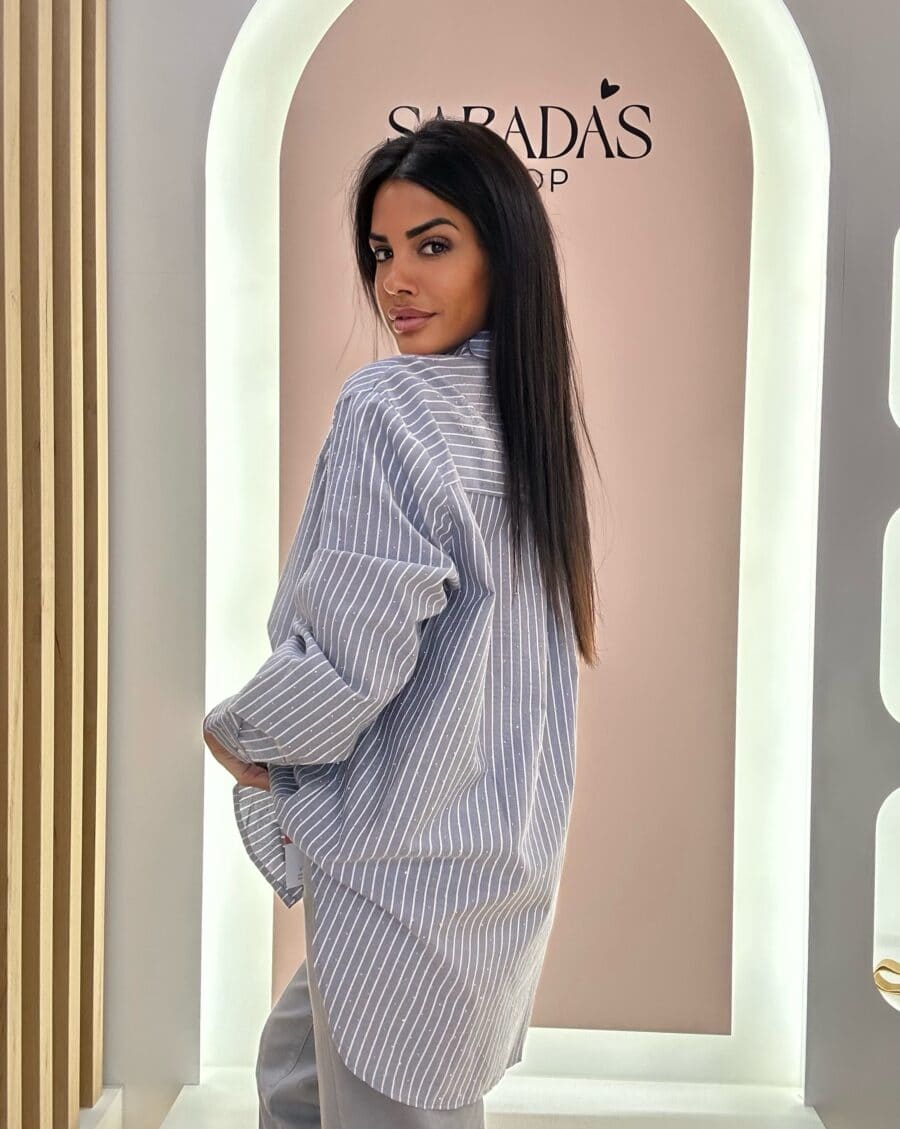 Camisa Rayas Strass - Imagen 4