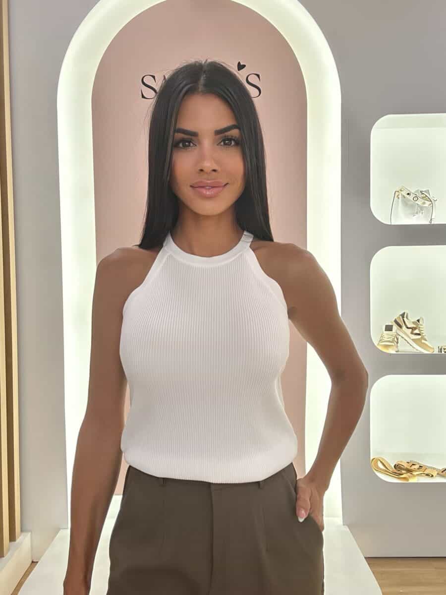 Top Canalé Blanco