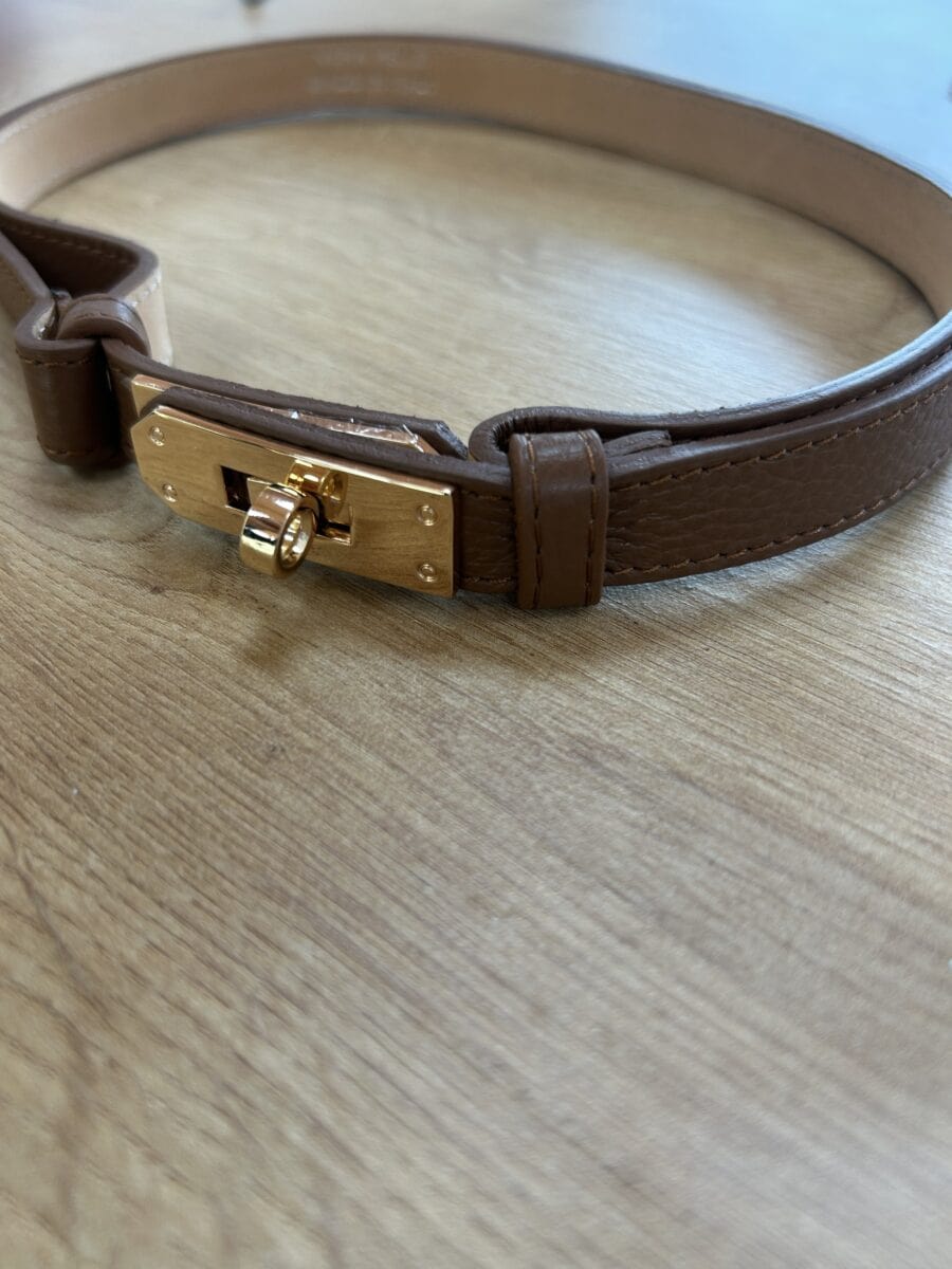 Cinturón Piel "H" Camel