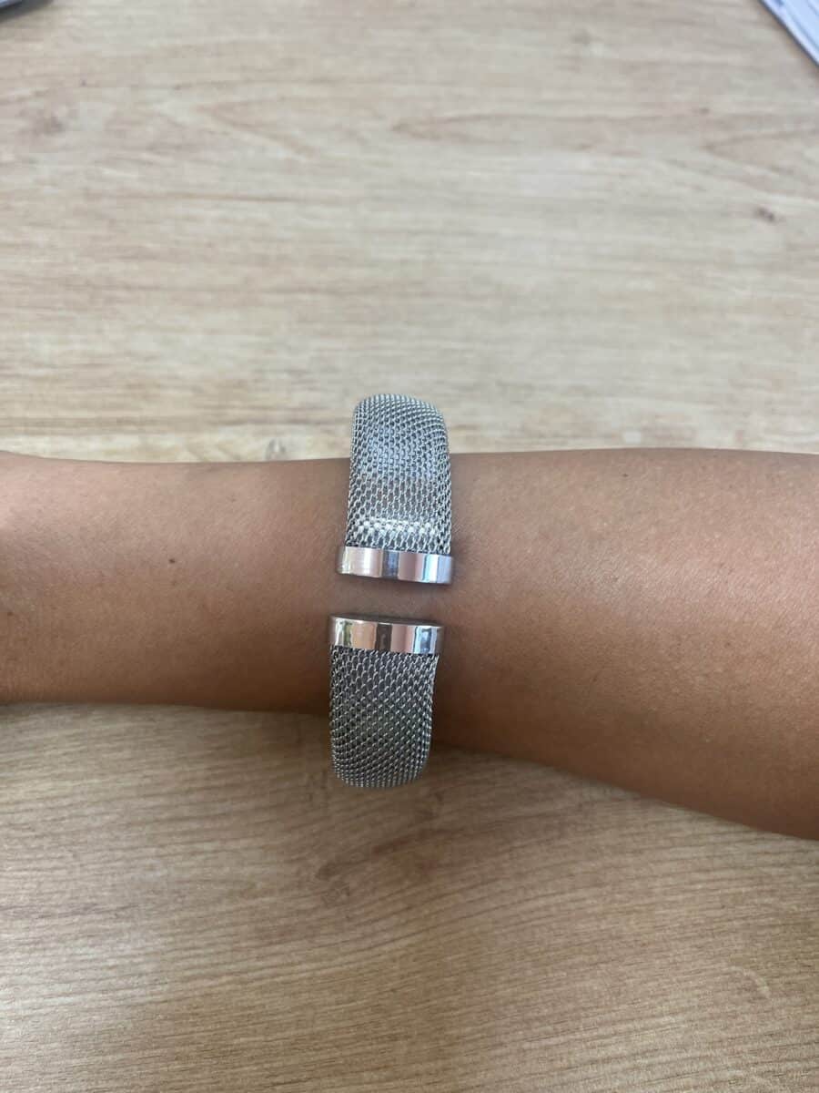 Brazalete Malla Plateado - Imagen 2