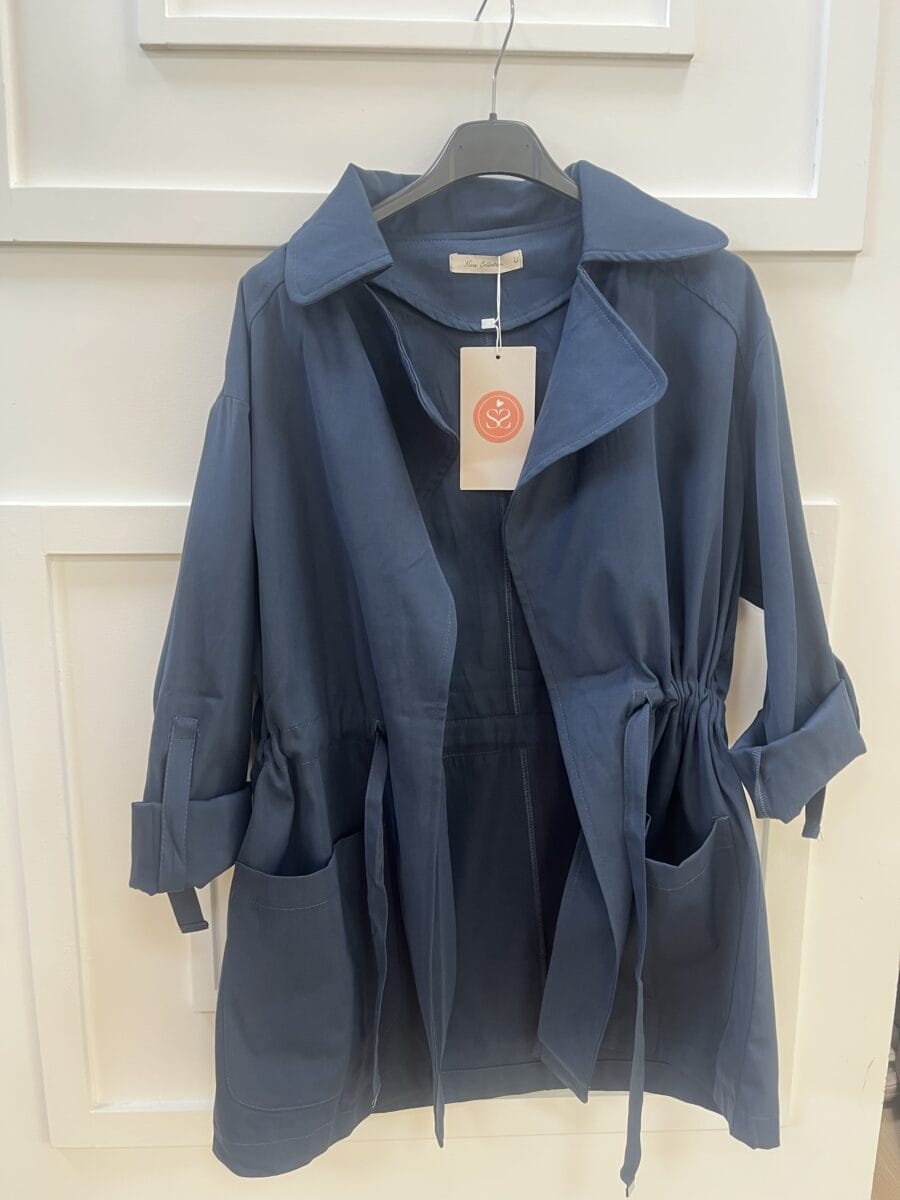 Chaqueta Fruncida Marino - Imagen 4