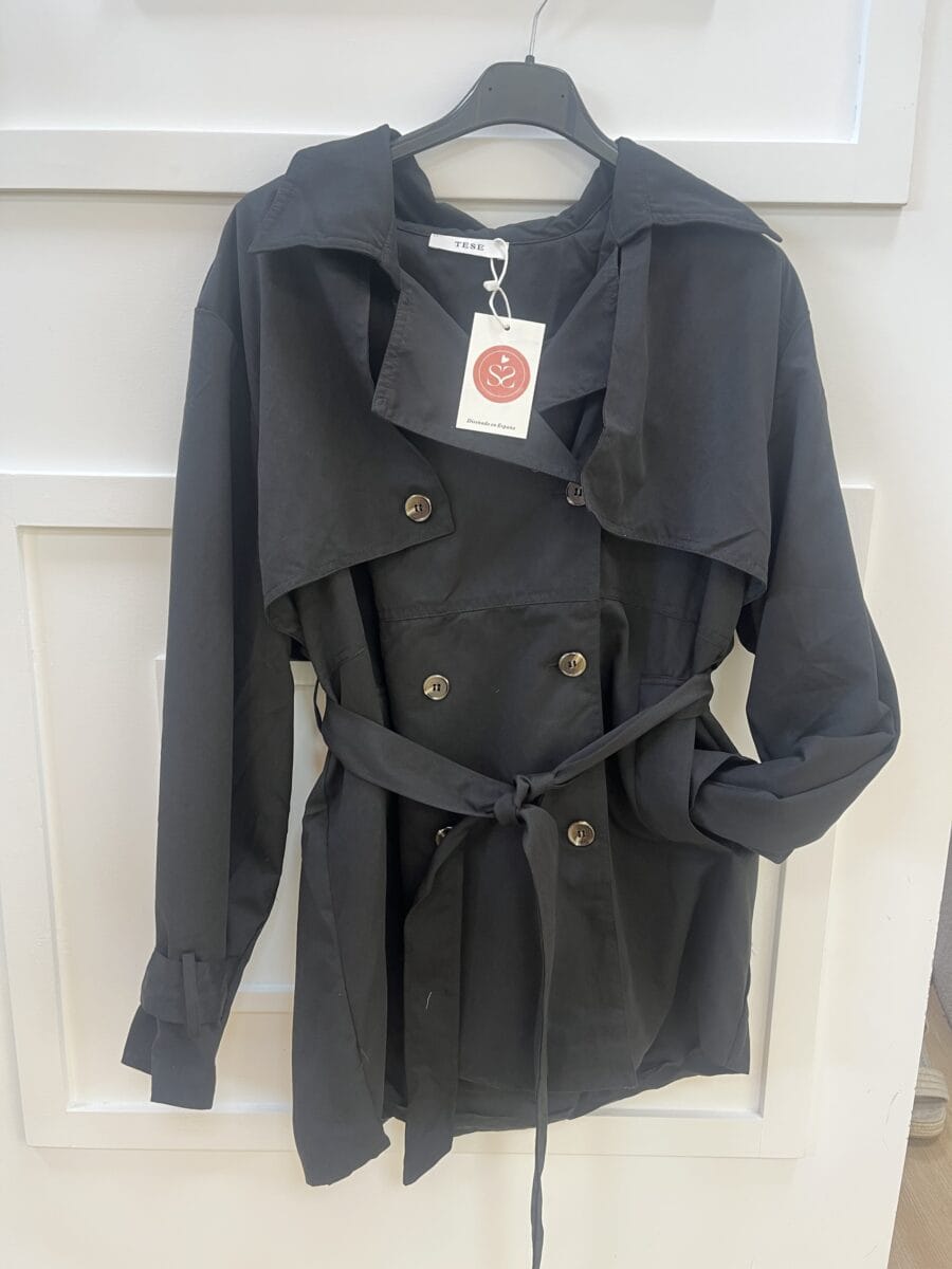 Gabardina Trench Negra - Imagen 5