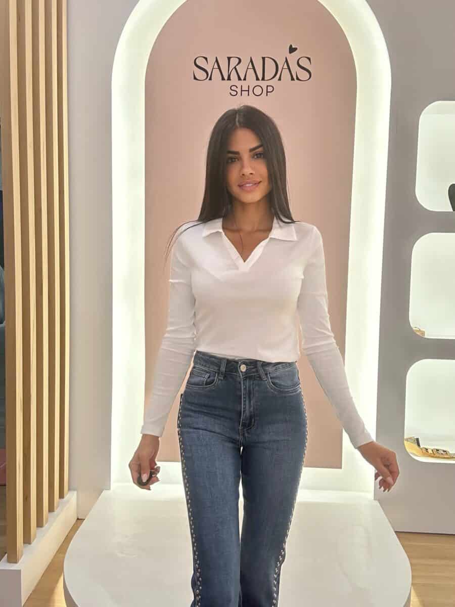 Denim Flared Tachuelas - Imagen 4