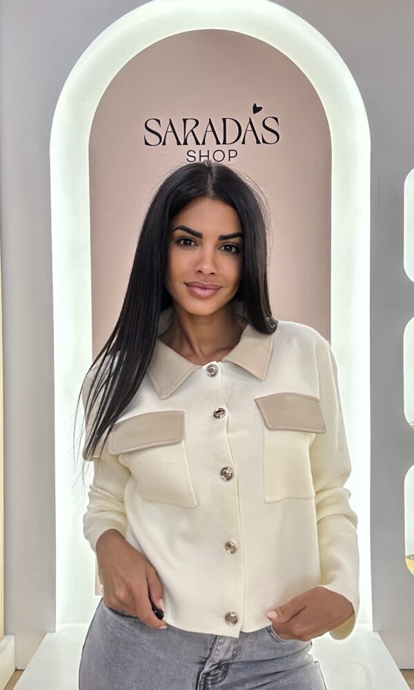 Chaqueta Punto Beige