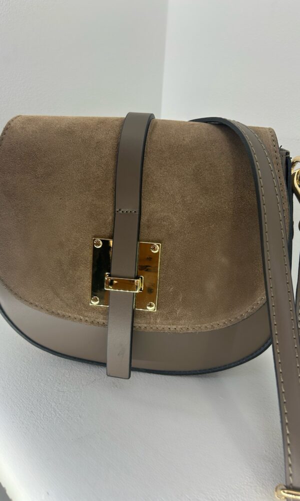 Bolso Piel "H"Taupe