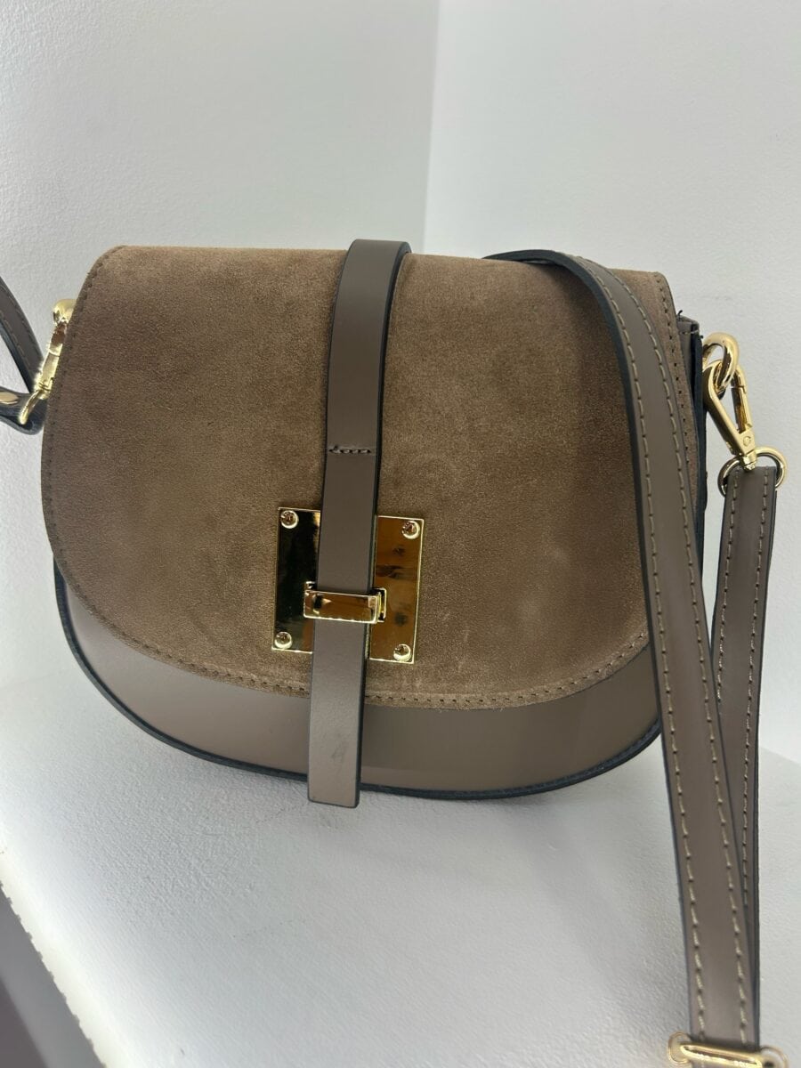 Bolso Piel "H"Taupe