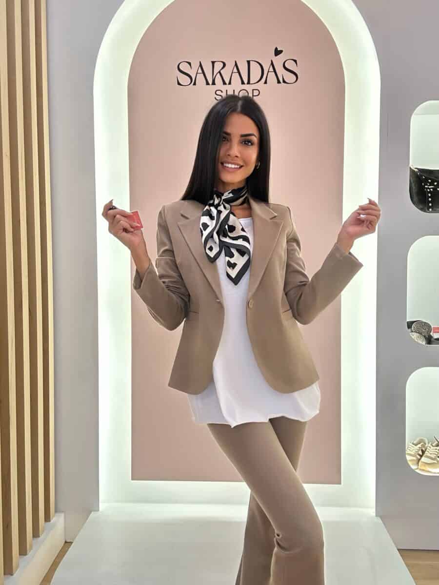 Blazer Mezcla Taupe - Imagen 5