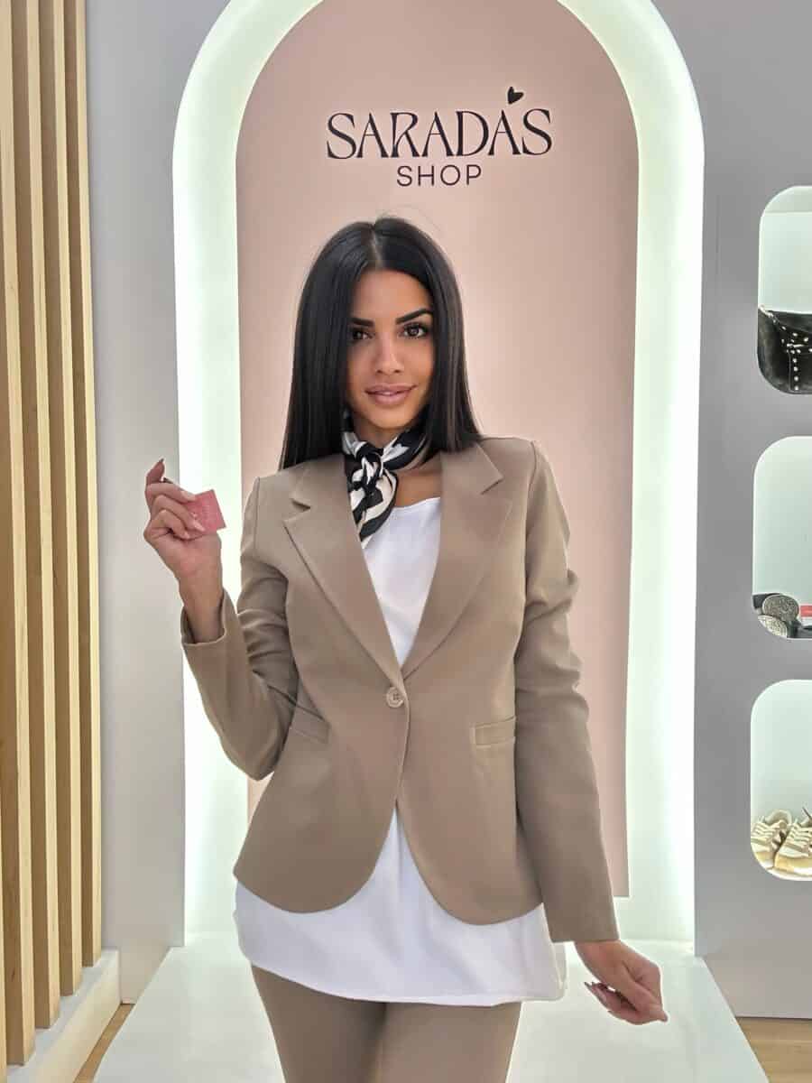 Blazer Mezcla Taupe - Imagen 6