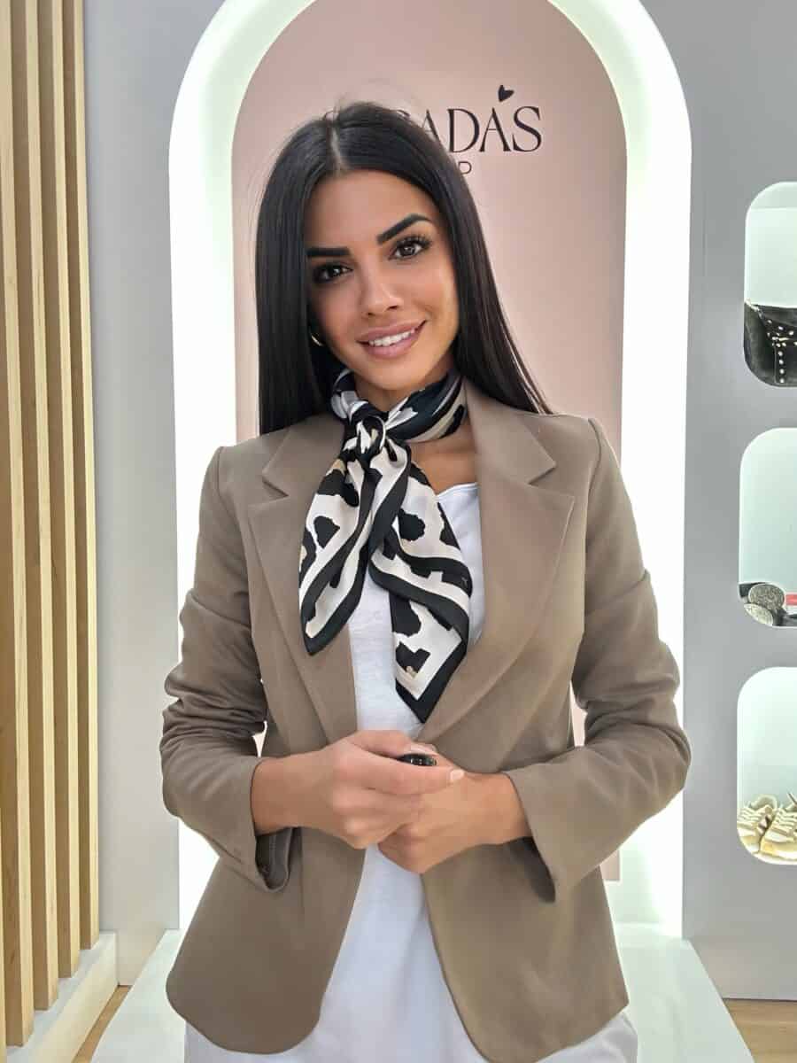 Blazer Mezcla Taupe - Imagen 4
