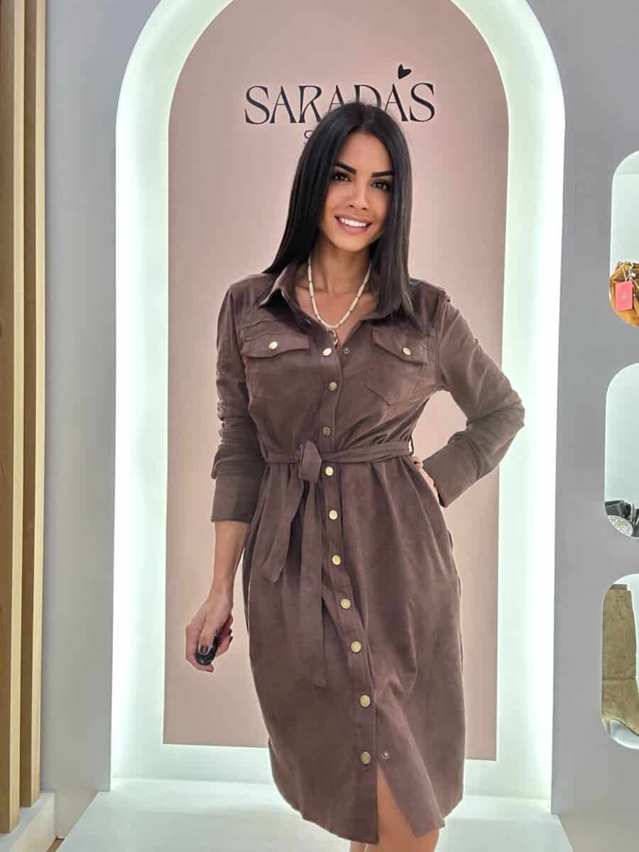 Vestido Antelina Chocolate - Imagen 2