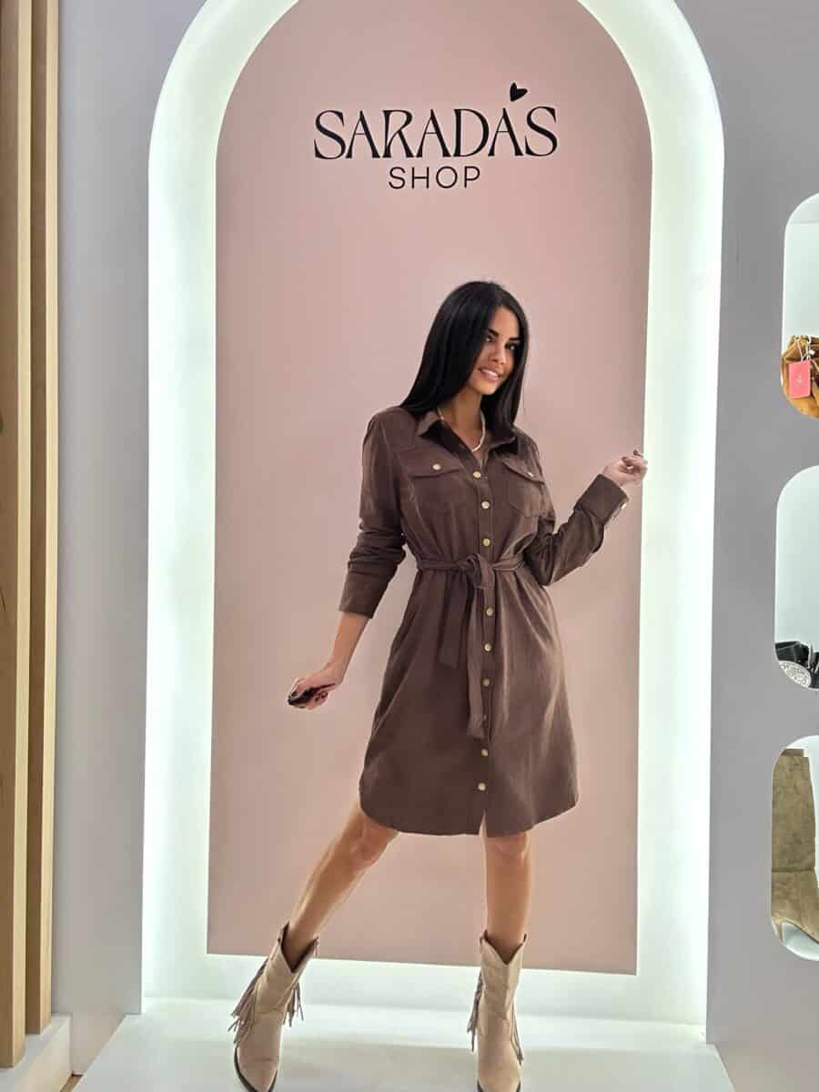 Vestido Antelina Chocolate - Imagen 3