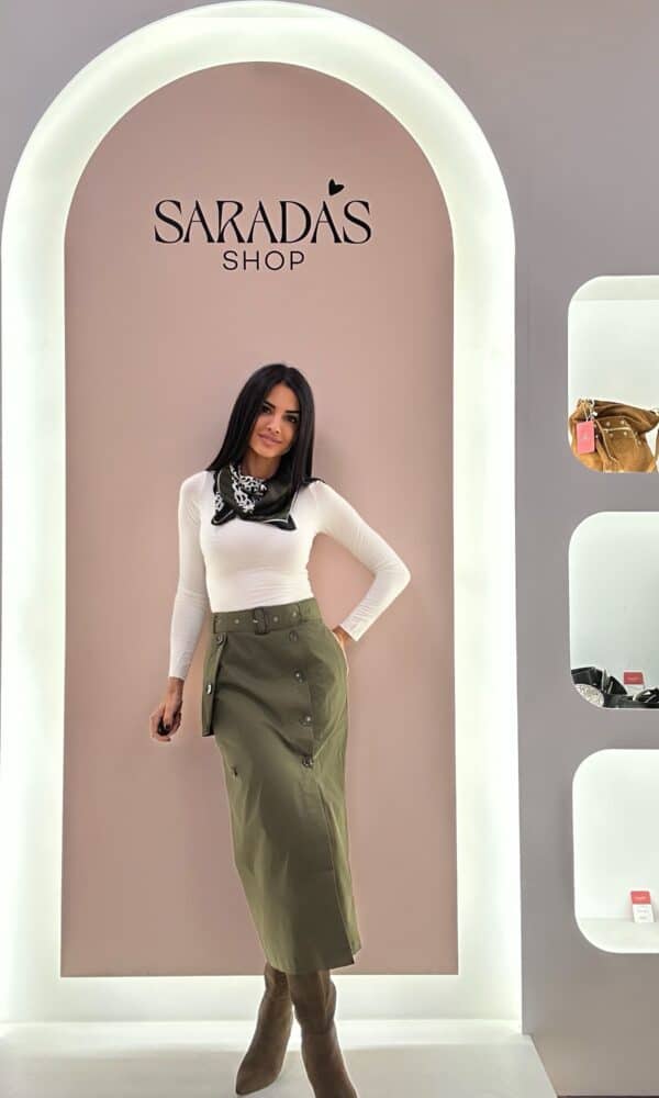 Falda Trench Verde