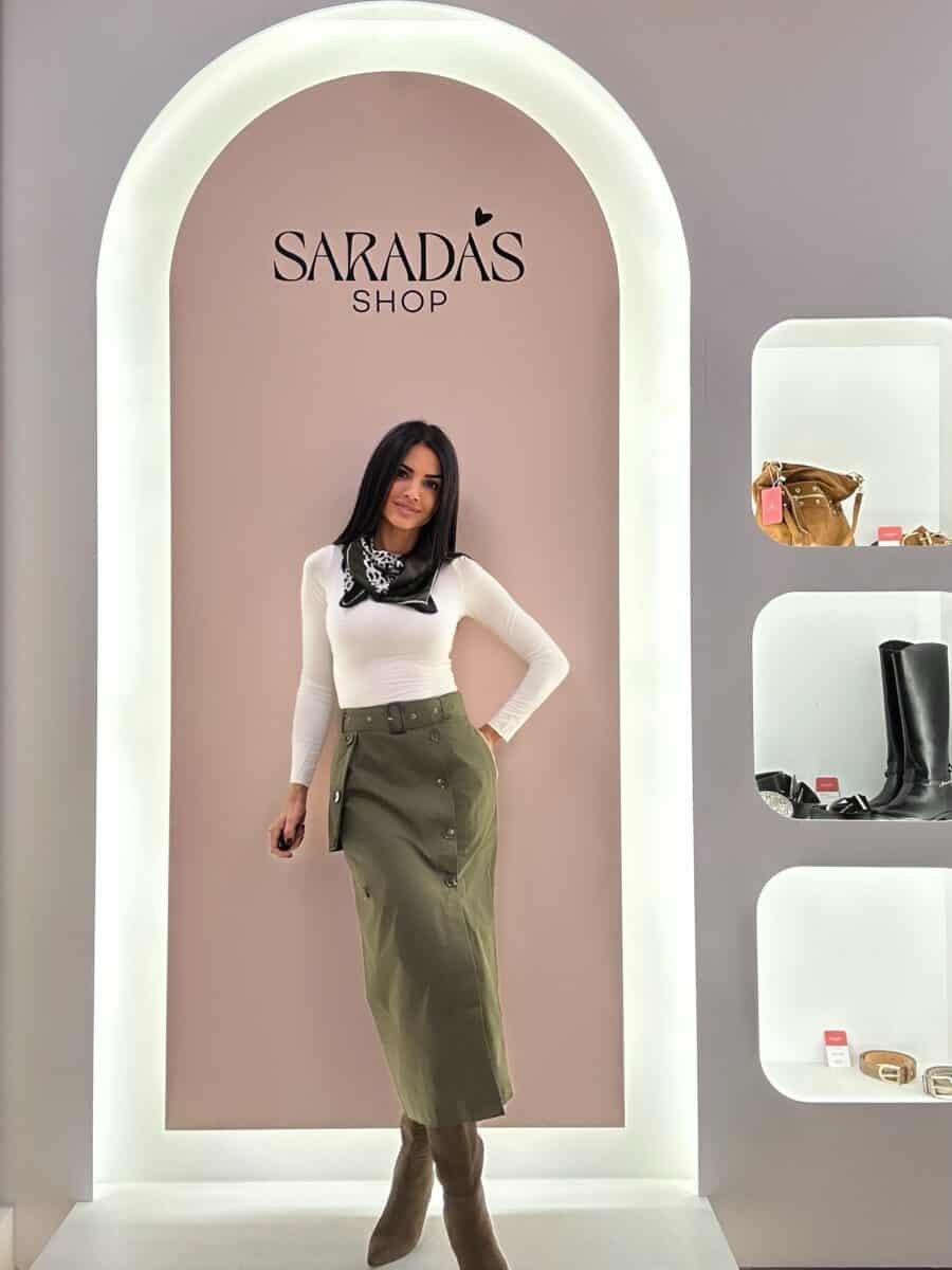 Falda Trench Verde
