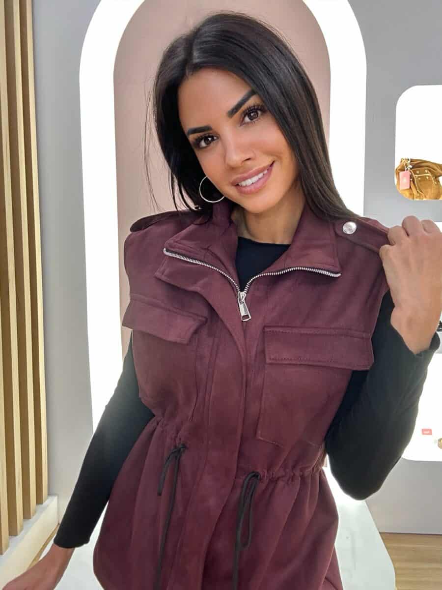 Chaleco Antelina Burdeos - Imagen 3