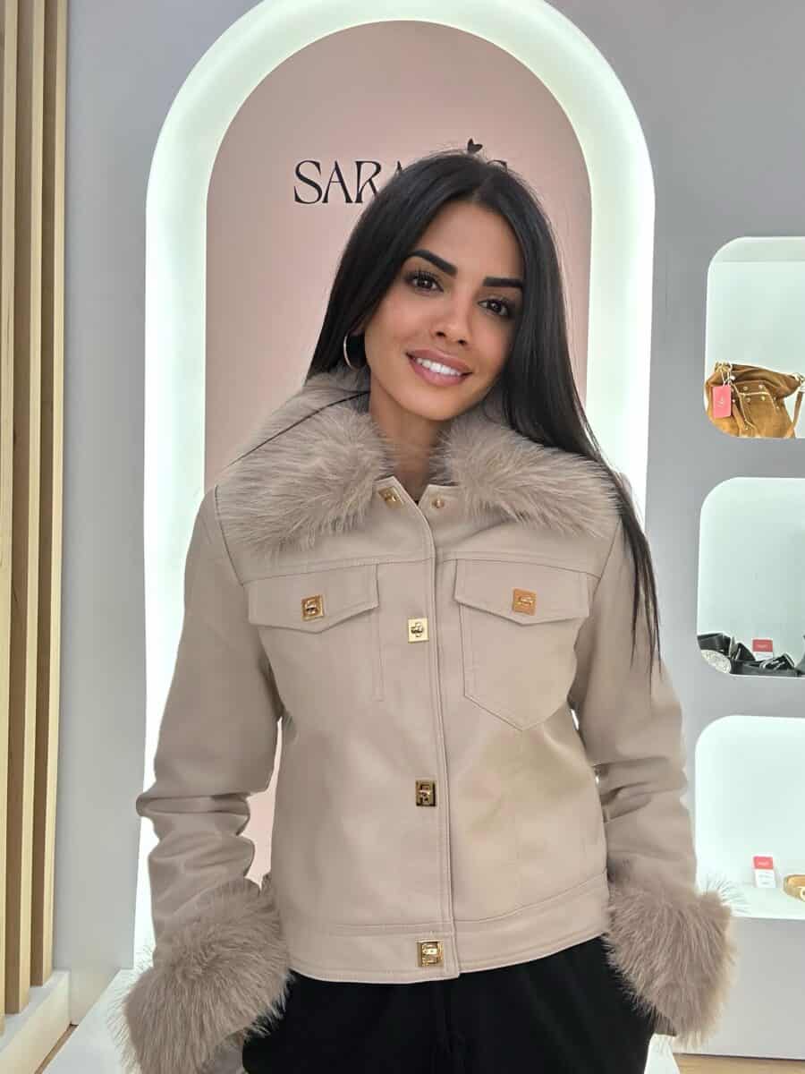 Chaqueta Pelo Beige