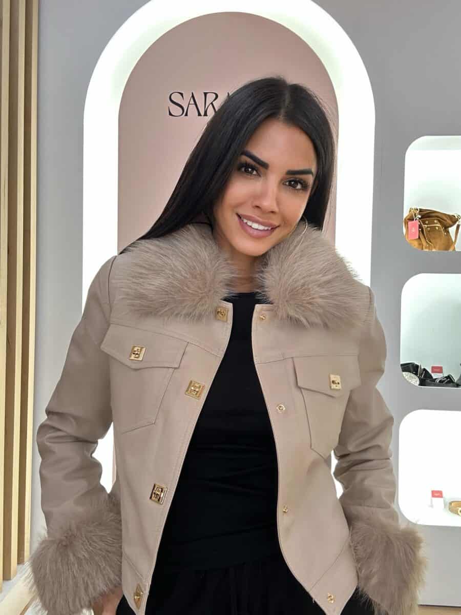 Chaqueta Pelo Beige - Imagen 2