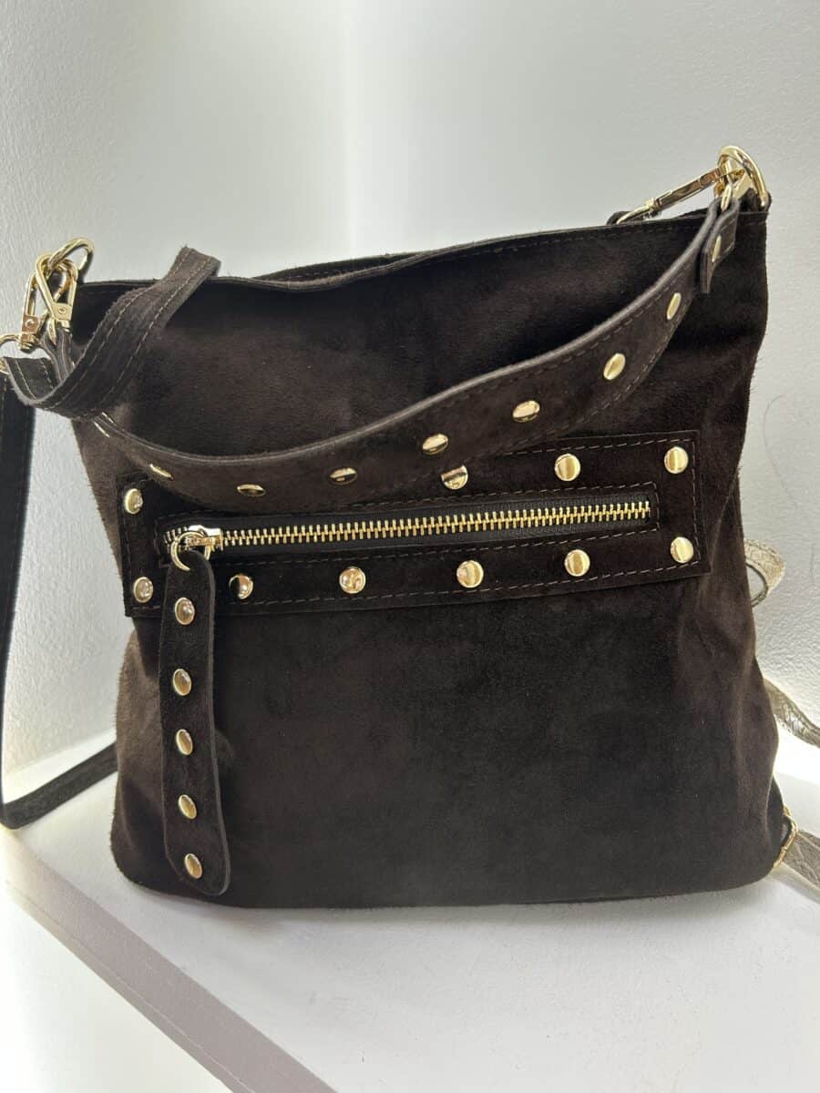 Bolso Tachuelas Chocolate - Imagen 2