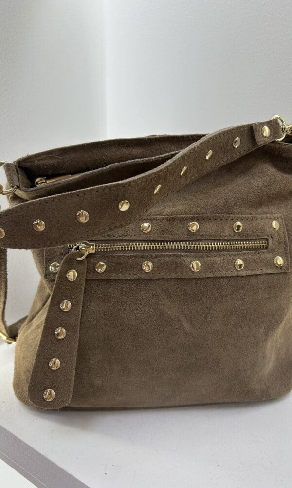 Bolso Tachuelas Taupe
