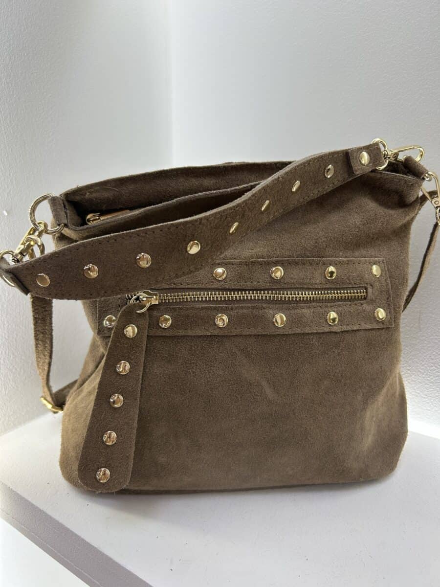 Bolso Tachuelas Taupe