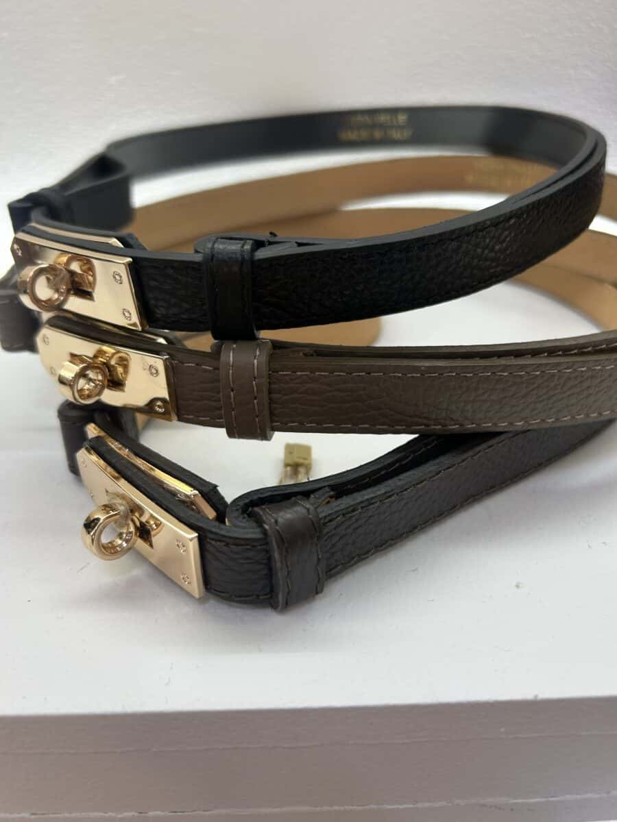 Cinturón Piel "H" Taupe - Imagen 2