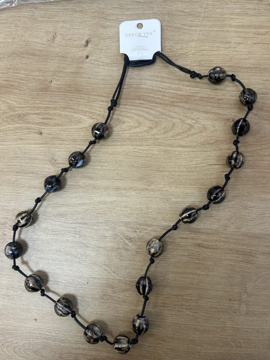 Collar Cuentas Chocolate - Imagen 2