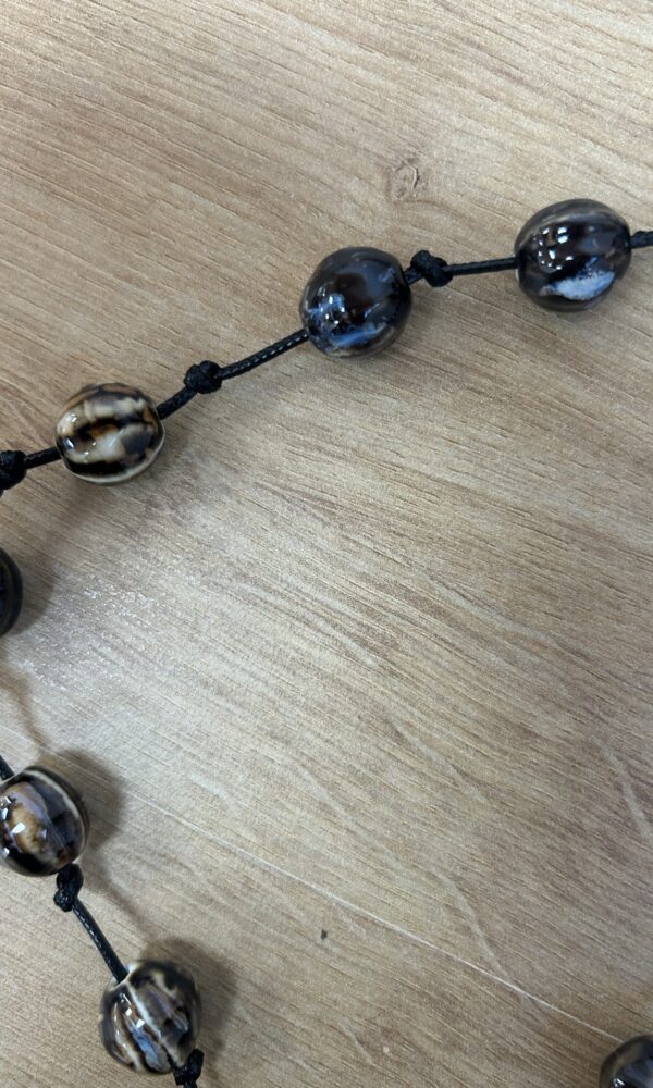 Collar Cuentas Chocolate