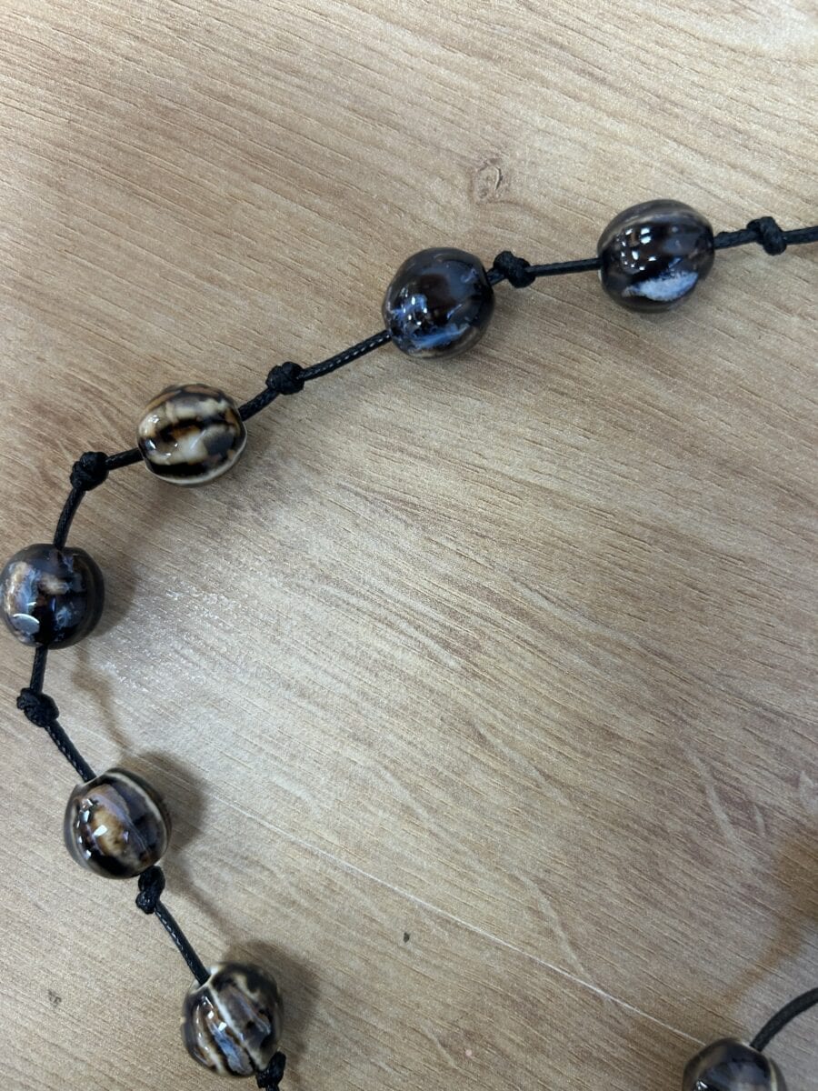 Collar Cuentas Chocolate
