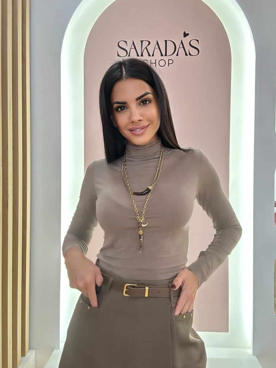Camiseta Viscosa Taupe ML