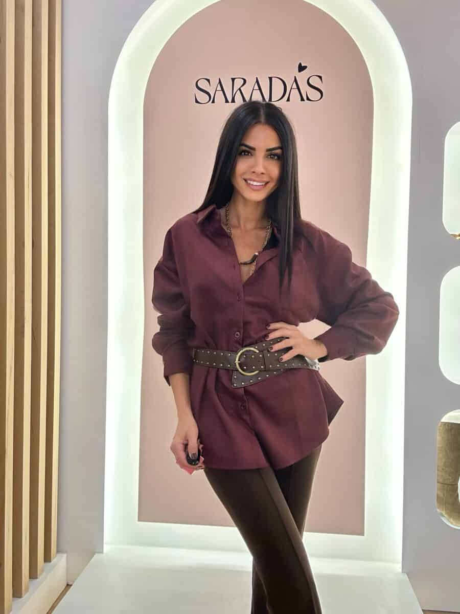 Camisa Antelina Burdeos - Imagen 2