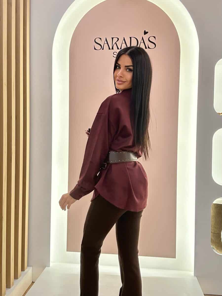 Camisa Antelina Burdeos - Imagen 3