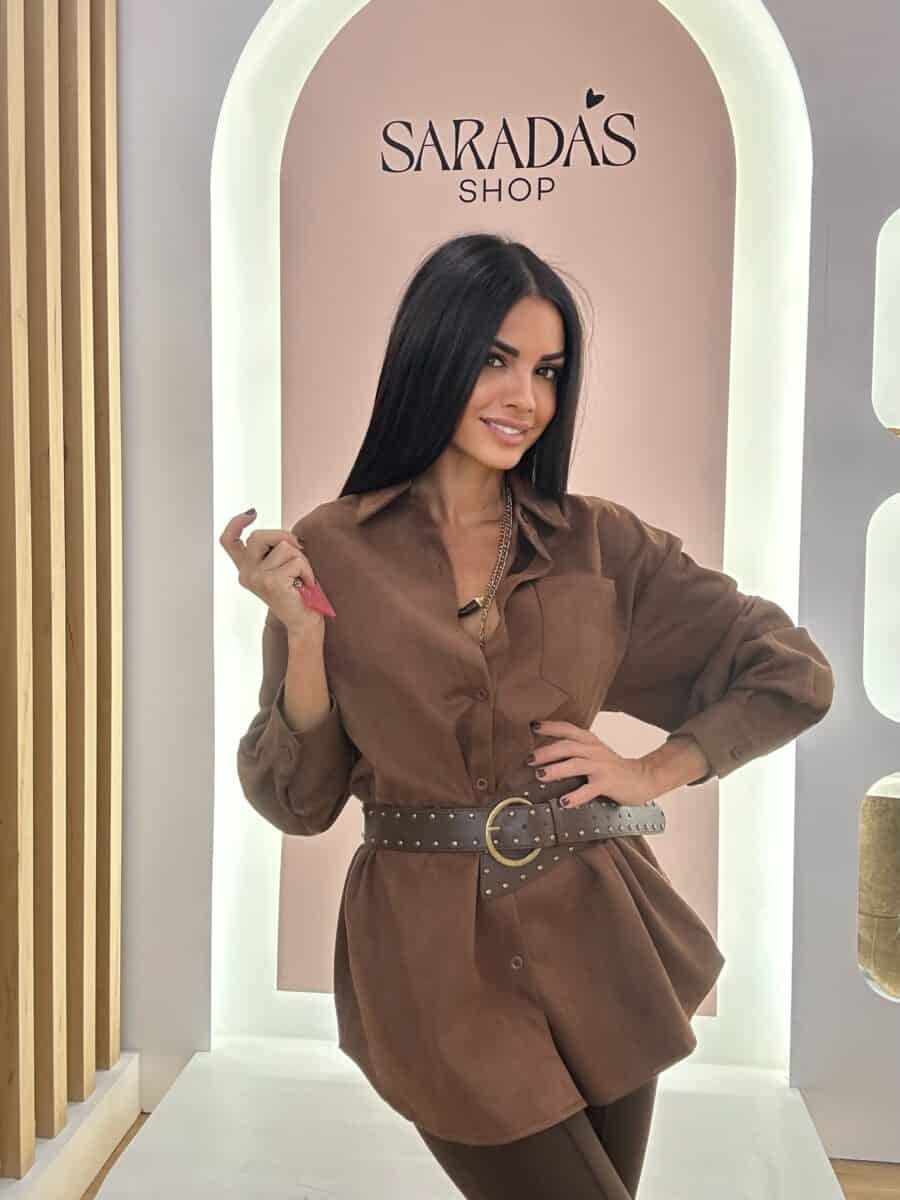 Camisa Antelina Marrón
