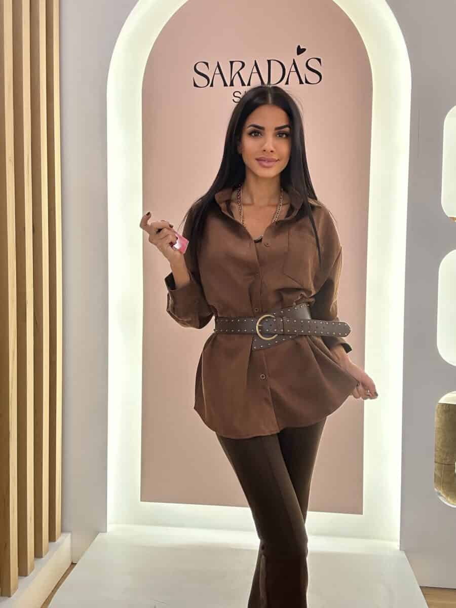 Camisa Antelina Marrón - Imagen 2