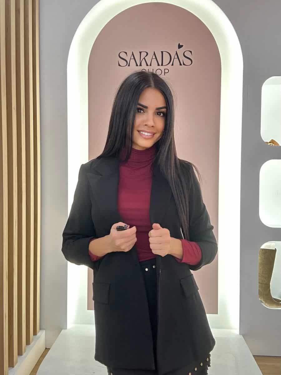 Blazer Mezcla Negro - Imagen 2