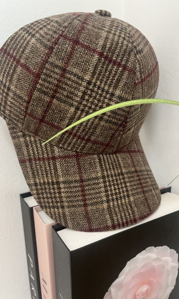 Gorra Cuadros British Burdeos