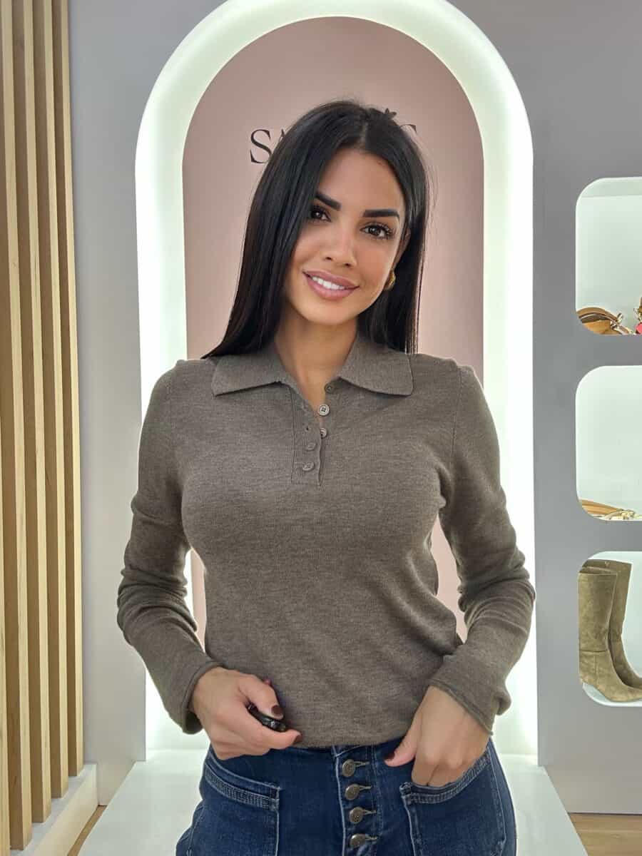 Jersey Polo Taupe