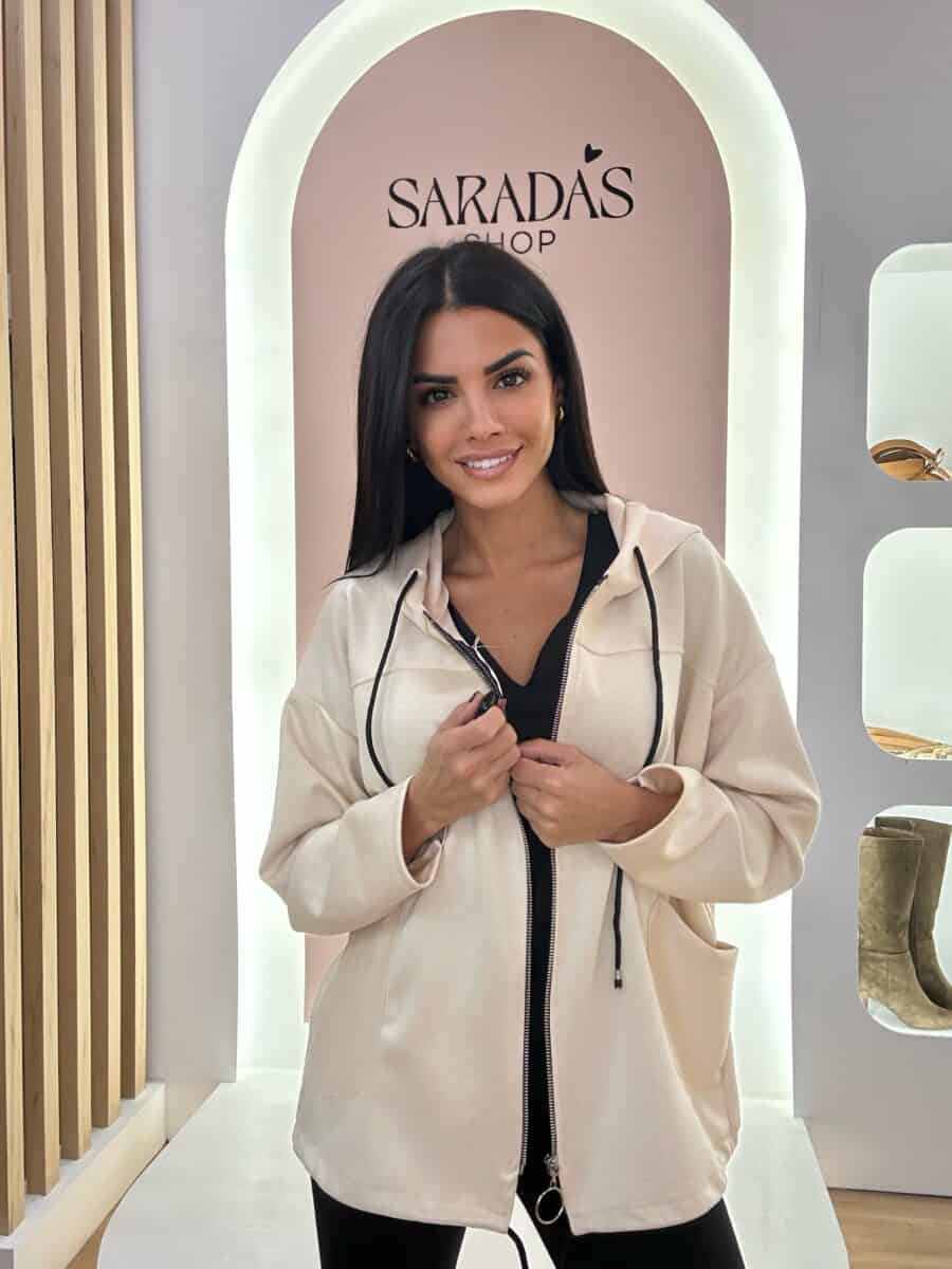 Chaqueta Viscosa Crema