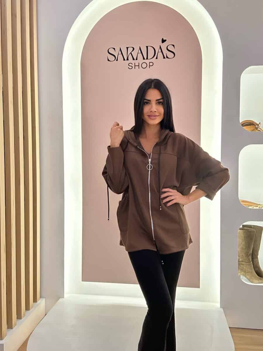 Chaqueta Viscosa Chocolate - Imagen 2