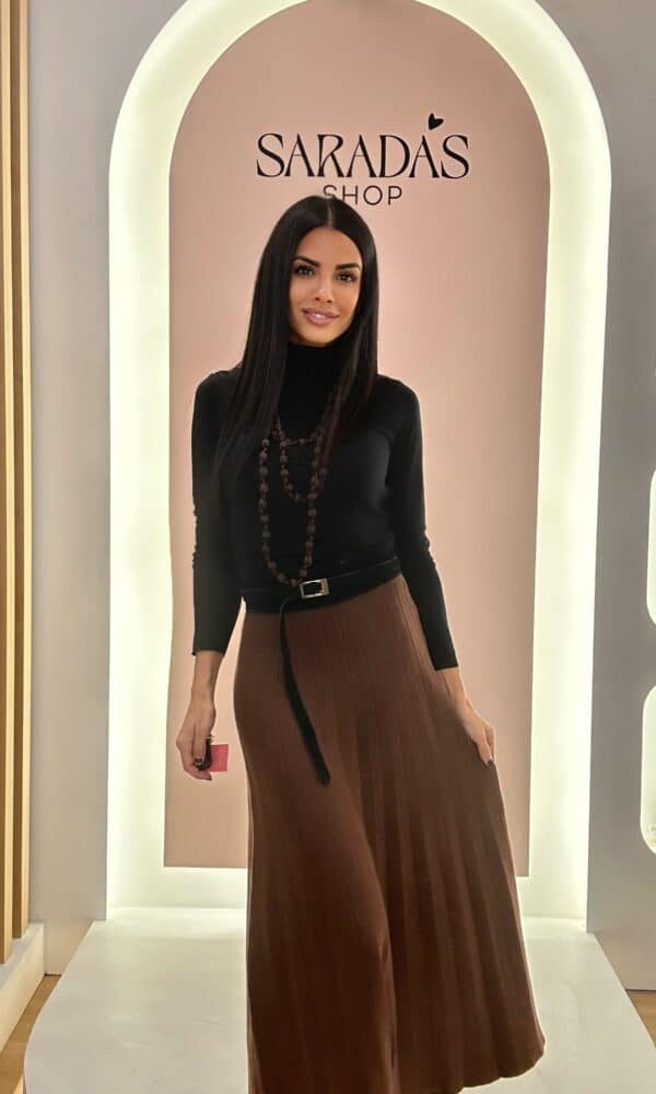 Falda Punto Chocolate