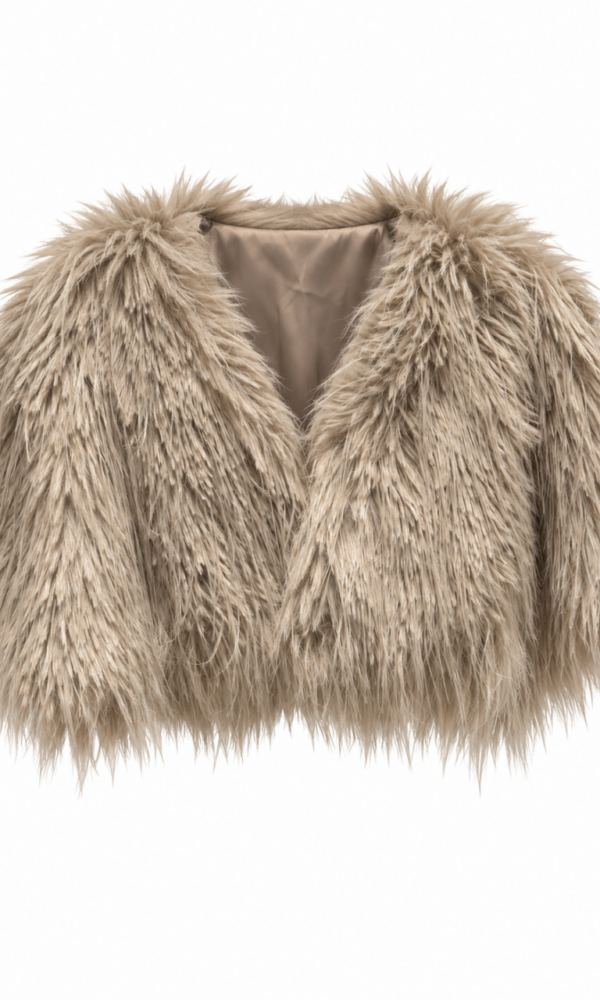 Capa Pelo Pluma Taupe