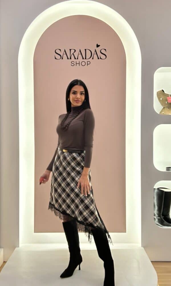 Falda Tartan Asimétrica