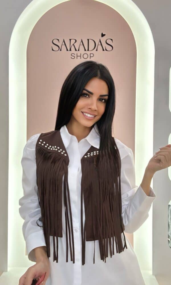 Chaleco Flecos Chocolate