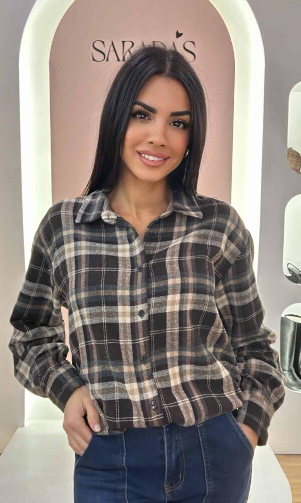 Camisa Cuadros Chocolate