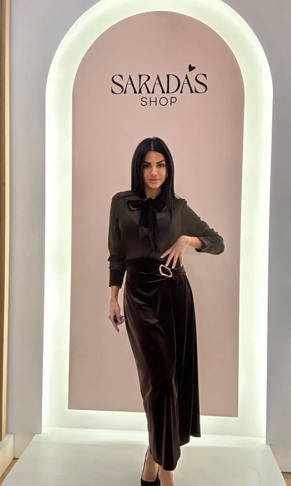 Falda Aterciopelada Chocolate