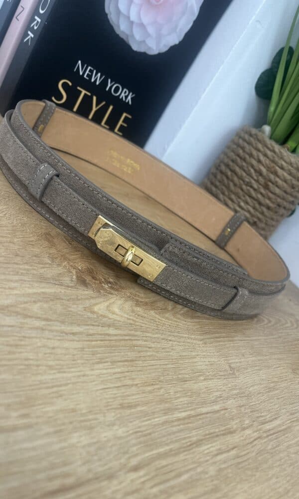 Cinturón Fajín Ante Taupe