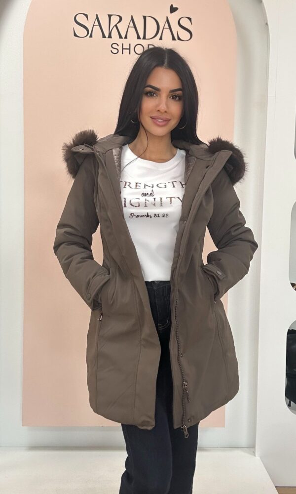 Parka Acolchado Chocolate